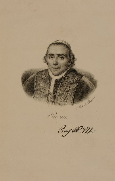Portret van paus Pius VII door Francois Seraphin Delpech
